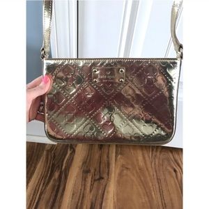 Kate Spade Gold Metallic Cross Body!
